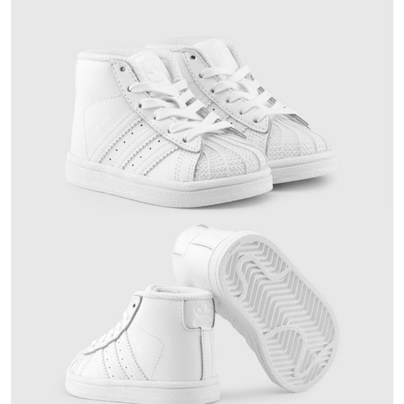 🛑Sold White HT Adidas, Little Kids, NWT, Sz 7 - Picture 1 of 8